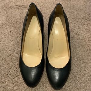 Christian Louboutin Black Nappa Wedge